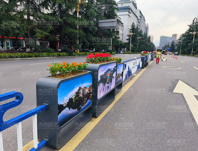 不锈钢道路花箱护栏铝板花箱定制款