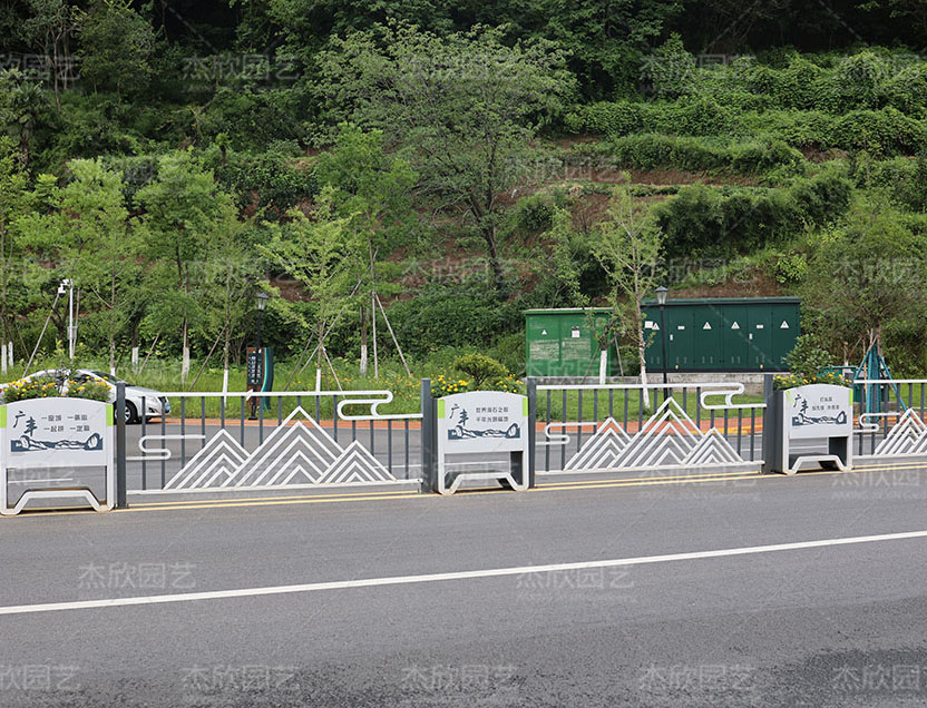 山水印象经典花箱道路花箱不锈钢花箱